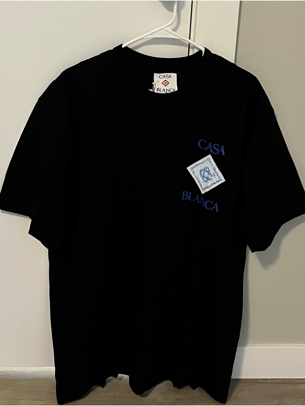 Casa Blanca Black Short-Sleeve Logo Tee